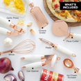 thumbnail image 2 of (White) - COOK With colour 7 Pc Kitchen Gadget Set Copper Coated Stainless Steel Utensils with Soft Touch Nylon White Handles, 2 of 7