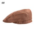 thumbnail image 1 of Unisex Beret Geometric Pattern Duck Mouth Style Men Women Pure Color Short Brim Chef Hat for Baker, 1 of 10