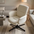 thumbnail image 2 of Homy Casa 1-Piece 24'' Swivel Accent Chair, Beige Upholstered Adjustable Armchair for Bedroom, Office, Reading Room, 2 of 9
