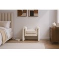 thumbnail image 2 of Meridian Furniture Stylus Banc en Tissu Crème, 2 of 7