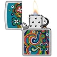 thumbnail image 3 of Zippo 48579 Flower Power Design Street Chrome Windproof Lighter, 3 of 5