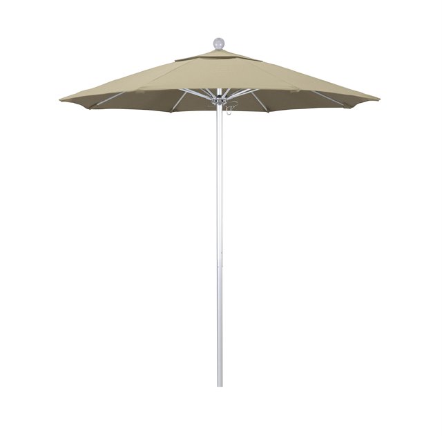California Umbrella Venture 7.5' Silver Market Umbrella in Beige