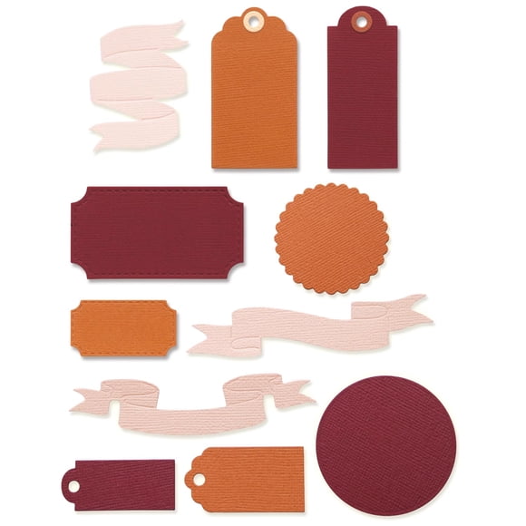 Sizzix Thinlits Die Set-Vintage Tags & Banners, Silver