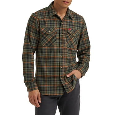 Wrangler® Men's Plaid Shirt, Long Sleeve, Green