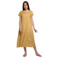 thumbnail image 1 of Moomaya Robe de Nuit en Coton Unie pour Femmes à Manches Courtes, 1 of 6