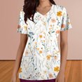 thumbnail image 2 of Pisexur Womens Scrub Tops Boasting Colorful Floral Prints Along With Short Sleeve Scrub Tops Suitable for Nursing Uniforms With Convenient Pockets, 2 of 4