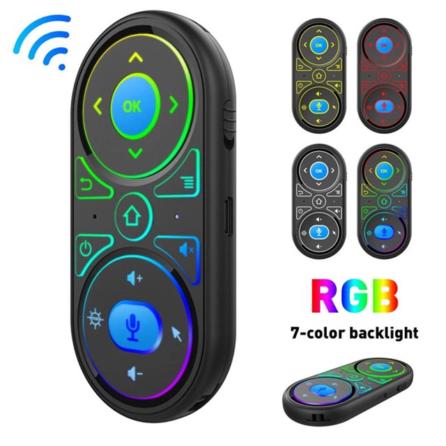 Souris Vocale G11 Contrôle Vocal Intelligent 2.4G RGB Rétroéclairage Télécommande Batterie Rechargeable Compatible pour H96 MAX A95X F3 TV Box