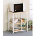 thumbnail image 2 of Kelvin 2-shelf Mobile Kitchen Cart Natural Brown and White, 2 of 2