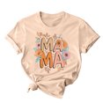 thumbnail image 1 of RKSTN Hauts d'Été pour Femmes 2024 Décontractés Coupe Ample Polyvalents T-Shirts Graphiques Mode à Imprimé Floral Respirants Manches Courtes Col Rond T-shirt Blouses, Cadeaux de la Fête des Mères, 1 of 5