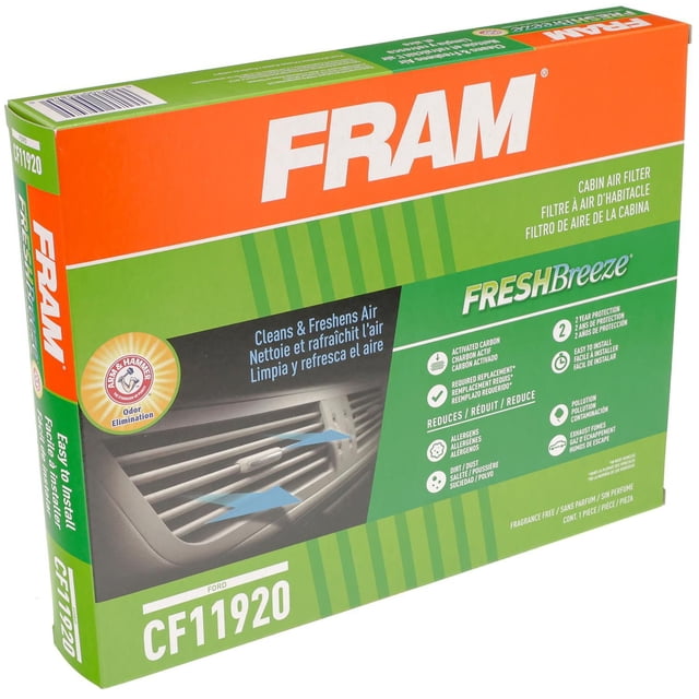FRAM FB Cabin Air Filter CF11920 with Arm and Hammer Baking Soda