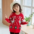 thumbnail image 2 of Baby Christmas Sweater Toddler Reindeer Outfit Red Clothes, 2 of 6