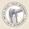 thumbnail image 3 of Acento Extra Wide 3-Tier Modern Hanging Shower Caddy, Non-Slip Neck & Suction Cups, No Drilling, Matte White, 3 of 11