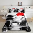 thumbnail image 1 of Erosebridal Chinese Ink Bedding Sets Full with Comforter, Mountain Tree Duvet Insert, Lake House Decor, Breathable 3pcs, 1 of 7