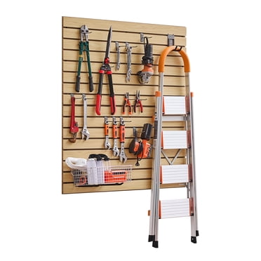 VEVOR Panneau de Mur à Lattes 4 x 4 Pi en MDF Naturel pour Garage avec Design Modulaire