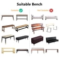 thumbnail image 4 of Long Bench Cover Bench Seat Furniture Protector for Living Room Hotel Decor Green, 4 of 8