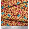 thumbnail image 3 of Soimoi Moss Georgette Fabric Texture & Butterfly Fabric Prints by Yard 42 Inch Wide, 3 of 3