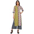 thumbnail image 1 of Moomaya Ensemble Décontracté en Viscose Style Santoon pour Femmes, Ensemble Palazzo 2 Pcs, Robe, Tenue Ethnique, 1 of 1