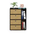 thumbnail image 3 of Furinno 4 Drawer Multipurpose Storage Cabinet Organizer, Espresso/Brown, 3 of 8