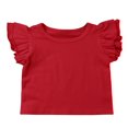 thumbnail image 1 of Infant Toddler Baby Girl Top Basic Plain Ruffle T-Shirt Blouse Casual Clothes, 1 of 3