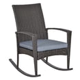 thumbnail image 1 of Outsunny Chaise Berçante d'Extérieur en Rotin PE avec Coussin Gris, 1 of 10