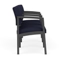 thumbnail image 4 of Lenox Chaise d'Attente de Réception en Acier à 3 Places / Acier Charbon / Bleu Marine, 4 of 5