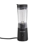 Hamilton Beach Blender personnel avec couvercle de voyage à fuites, lames en acier inoxydable, 14 oz Jar, 300W Puissance maximale, noir, 51190C