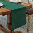 thumbnail image 1 of XINQIHANG Velvet Table Runner Rustic Style,Linen Farmhouse Table Runner for Dining Room Kitchen Party Dresser Décor,14x95 Inches,Dark Green, 1 of 7