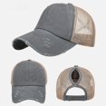 thumbnail image 1 of Unisex Men Women Solid Color Sun Hat Adjustable Baseball Cap Hip Hop Hat, 1 of 4