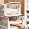 thumbnail image 4 of Boîte de Rangement à Tiroirs, Organisateur en Plastique pour Garde-Robe, Solution de Rangement pour Placard de Chambre, Design Pliable avec Roues, Compartiment Coulissant, Système de Cloisons à Étages, 4 of 6