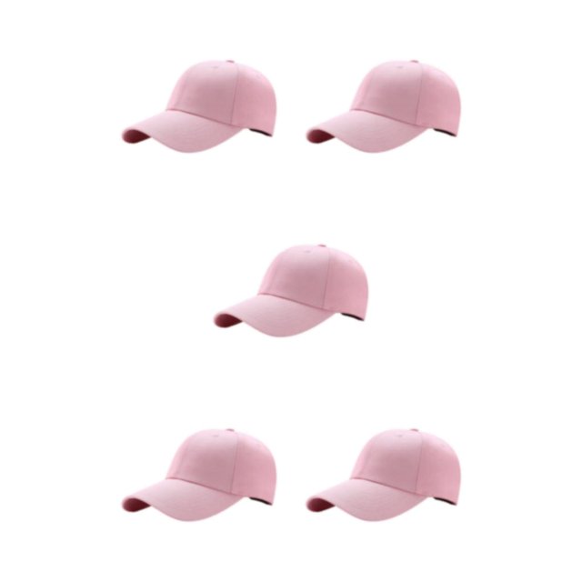 relayinert Lightweight And Breathable Sun Cap Sporty Style For Outdoor Enthusiasts Adjustable Strap Polyester Outdoors Sun Cap pink 5Set