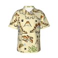 thumbnail image 1 of KLL Cartoon Dinosaurs Pattern Men's Hawaiian Shirt Short Sleeve Button Down Beach Shirts,Small, 1 of 7