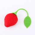 thumbnail image 3 of Tea Infuser, Tea Leaf Strainer Silicone Creative Strawberry Shape Tea Strainer, For Loose Leaf Tea Home, 3 of 8