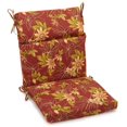 thumbnail image 1 of 18-inch by 38-inch Spun Polyester Patterned Outdoor Squared Chair Cushion, Passion Ruby, 1 of 4