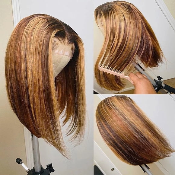 Short Bob Wig Pixie Cut Wig Curly Human Hair Wigs For Women 13x1 T Part Transparent Deep Wave Lace Wig Preplucked Hairline