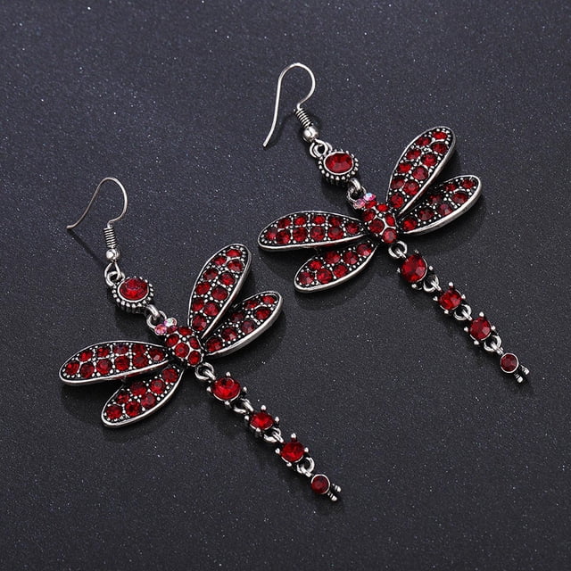 zanvin Mothers Day Gifts,Retro Multicolor Diamond Tassel Insect Earrings Female Long Ear Jewelry On