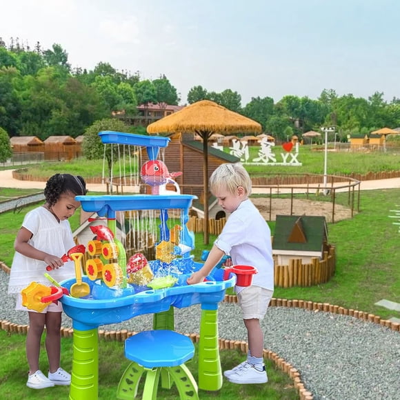 Table de Sable et d'Eau pour Enfants, Table d'Eau Multifonctionnelle pour Plage, Cour et Maison