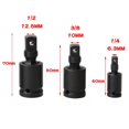 thumbnail image 1 of Lefu 3pcs 1/2 Impact Universal Joint Set 360 Degree Air Impact Wobble Socket Adapter, 1 of 8
