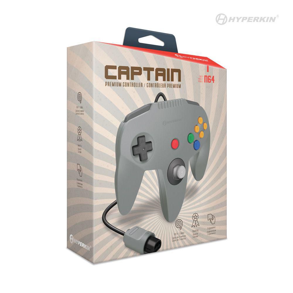 Hyperkin Captain Premium Controller for N64® (Gray)