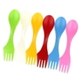thumbnail image 2 of 6X Cuillère Fourchette Couteau Camping Randonnée Ustensiles Combo Spork Voyage Couverts, 2 of 6