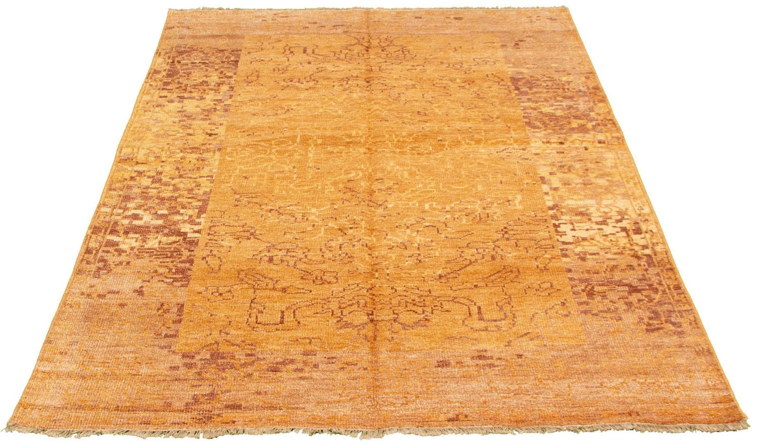 ECARPETGALLERY 6'10" x 9'9"  Transitional Jules Oushak Hand-knotted Area Rug for Living Room, Dining Room and Bedroom in Brown