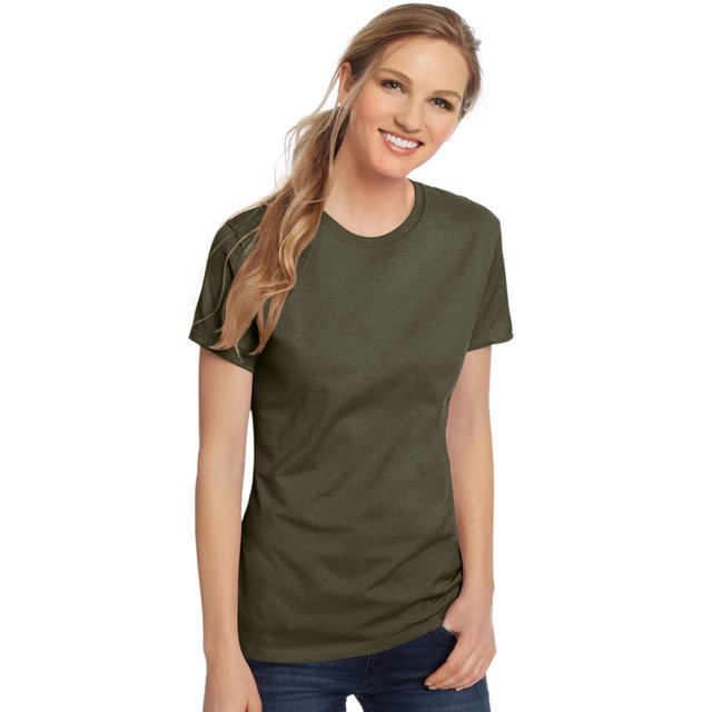 Hanes T-shirt Nano-T pour Femmes, TG, Vert Fatigue
