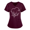 thumbnail image 2 of Heliisoer Women Short Tops Working Sleeve V-neck Uniform Solid Color Pocket Blouse, 2 of 4