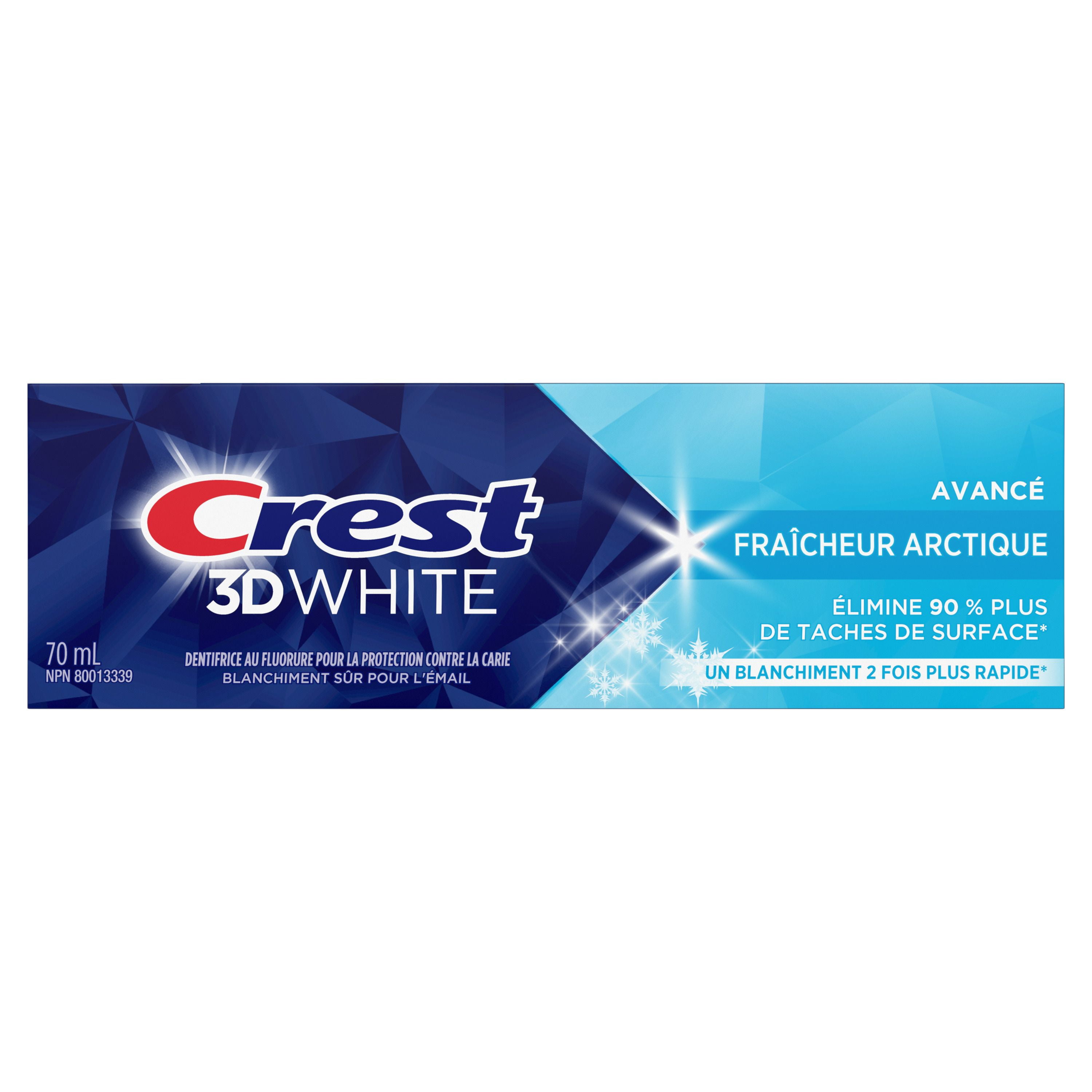 Crest 3D White Dentifrice Blanchissant Avancé, Fraîcheur Arctique