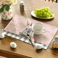 thumbnail image 1 of TIMIFIS Home Decor Linen Placemat Easter Linen Placemats Kitchen Table Decorative Plaid Printed Heat Insulation Waterproof Tableware Mats Home Decoration, 1 of 6