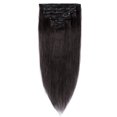 thumbnail image 1 of Extensions de Cheveux Humains Remy 100 % à Clip, Cheveux Humains Lisses et Soyeux, 7 Pcs, 15 clips, 1 of 6