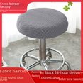 thumbnail image 2 of Universal Stretchable Sherpa Fleece Bar Stool Cover for Hair Salons - Navy Blue, Non-Slip & Washable Design, Fits 30-40cm Round Stools, Durable Polyester-Ammonia Blend, Adjustable Height Compatible,, 2 of 5