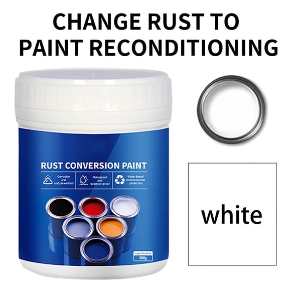 White Metal Rust Converter And Primer Water Based Coating 10.58 Ounces Covers 6-8 Square Meters Per Kg For Steel Railings Tanks And Equipment Stops Further Corrosion