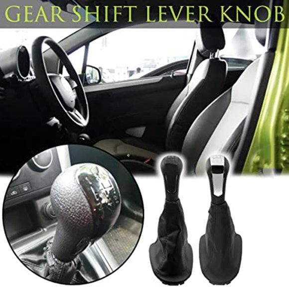 5 Speed Car Gear Shift Knob Lever Handball With Shifter Gaiter Boot Cover For Holden For Chevrolet For Spark M300 11-15 Black Black Suit Mingyiq