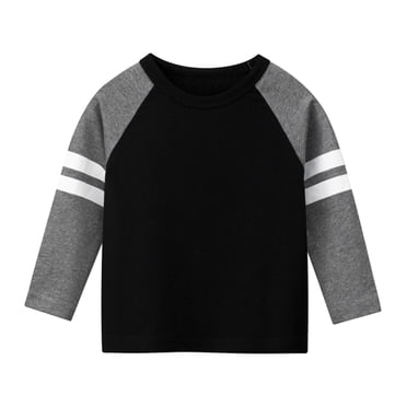 Kcodviy Automne Hiver Tout-Petits Garçons Garçon Chandails d'Entraînement Filles Manches Longues Rayé Garçons Chandails Taille 8 Patchwork Couleur Hauts Décontractés Débardeur pour Garçons pour Enfants Vêtements