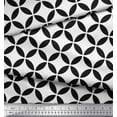thumbnail image 3 of Soimoi White polyester Crepe Fabric Circle Art Geometric Print Fabric by Yard 52 Inch Wide, 3 of 5